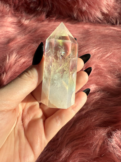 Stunning Aura Treated Quartz Tower - 34