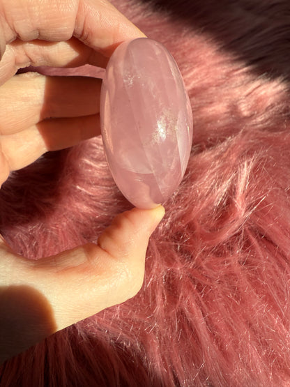 Stunning High Quality Rose Quartz Puffy Heart Carving - E