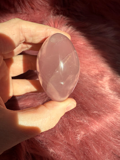 Stunning High Quality Rose Quartz Puffy Heart Carving - G