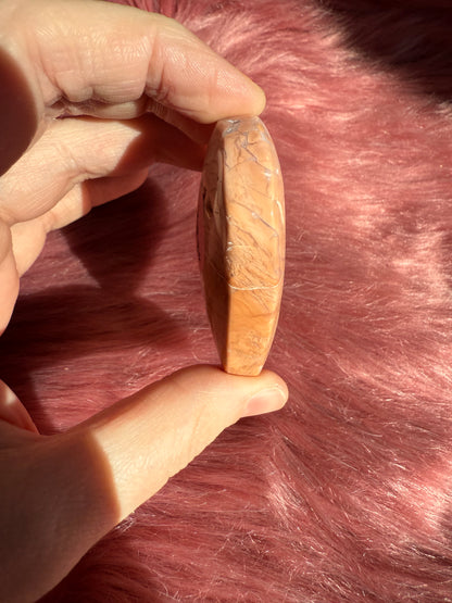 Stunning High Quality Pink Agate Heart Carving - E