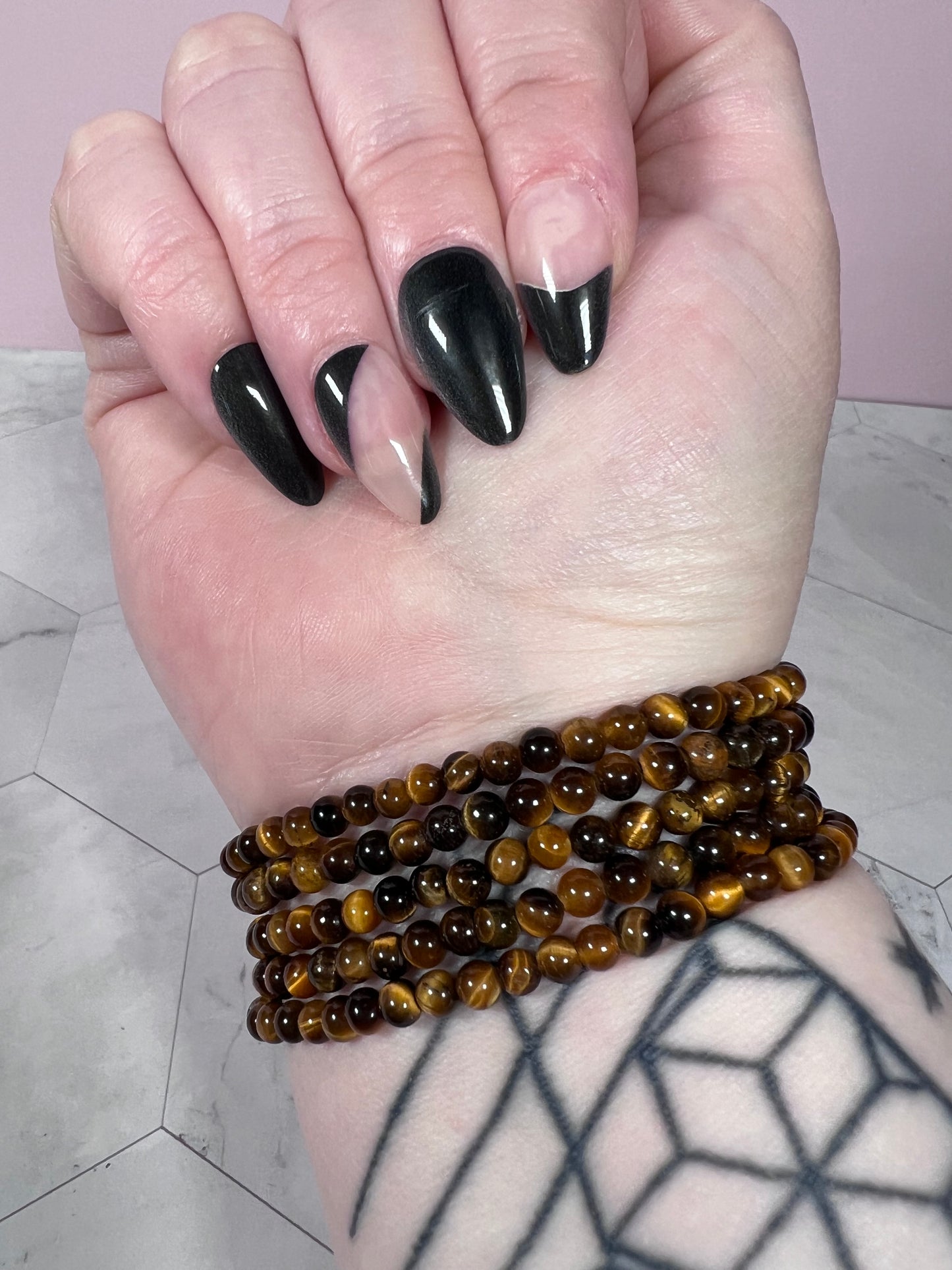 ONE (1) Stunning 4mm Tiger's Eye Crystal Bracelet - Intuitively Selected