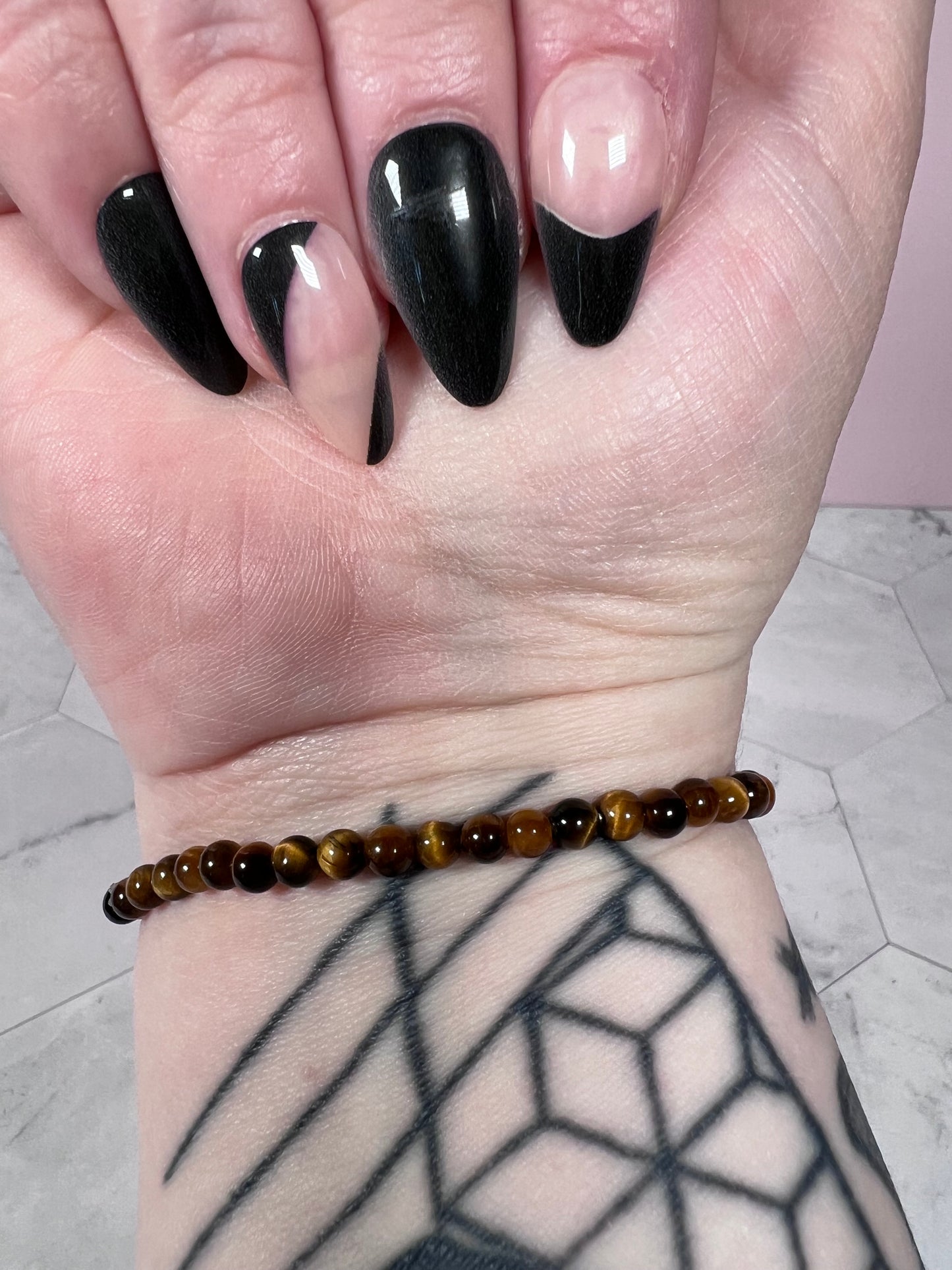 ONE (1) Stunning 4mm Tiger's Eye Crystal Bracelet - Intuitively Selected