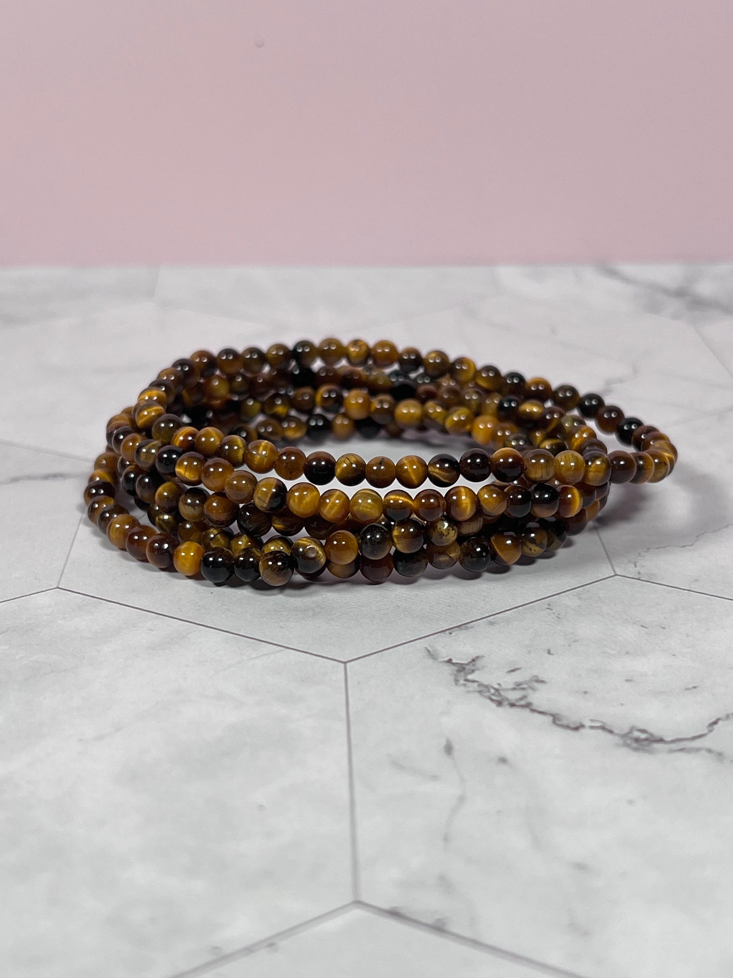 ONE (1) Stunning 4mm Tiger's Eye Crystal Bracelet - Intuitively Selected