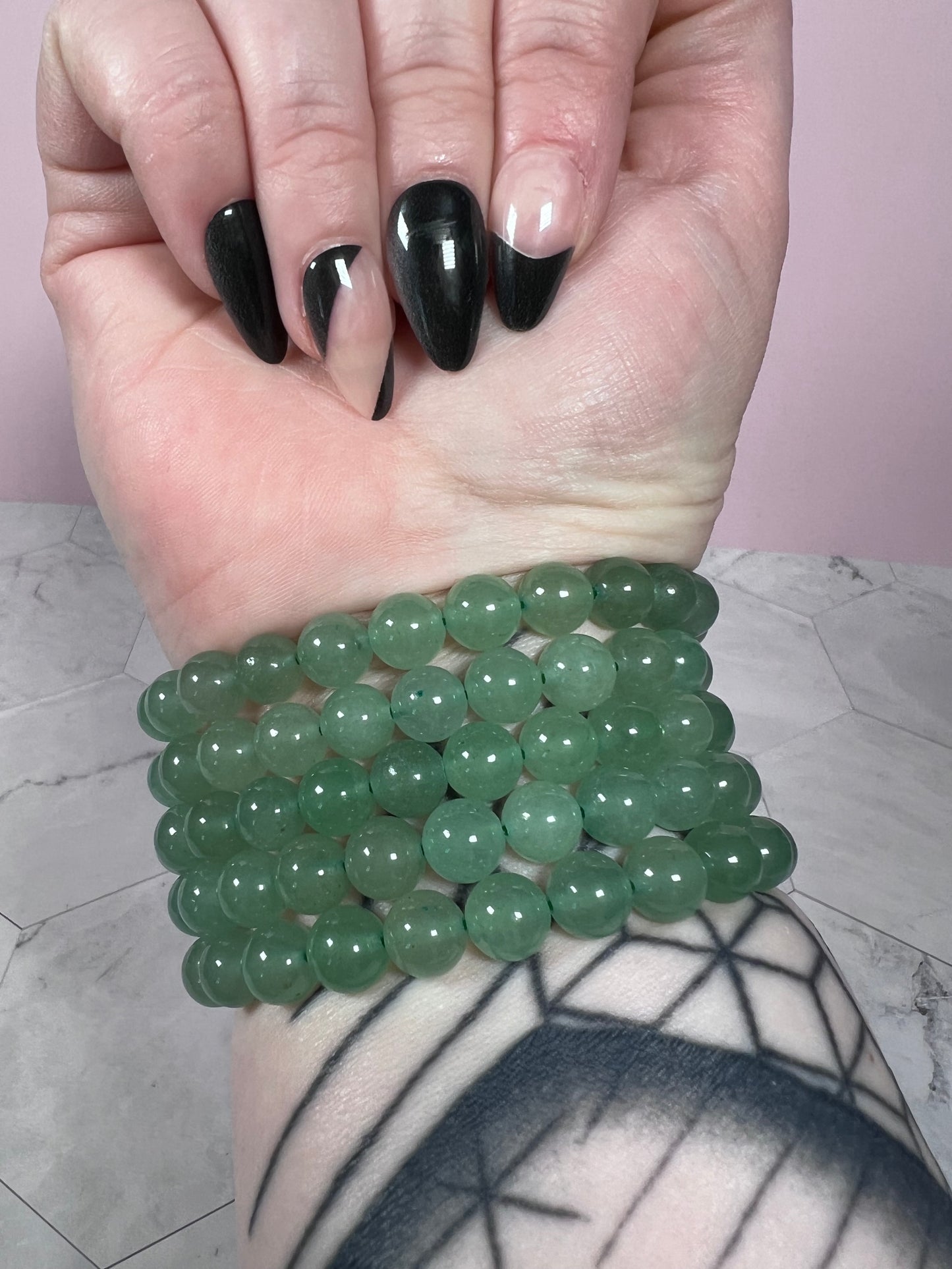 ONE (1) Stunning 8mm Green Aventurine Crystal Bracelet - Intuitively Selected