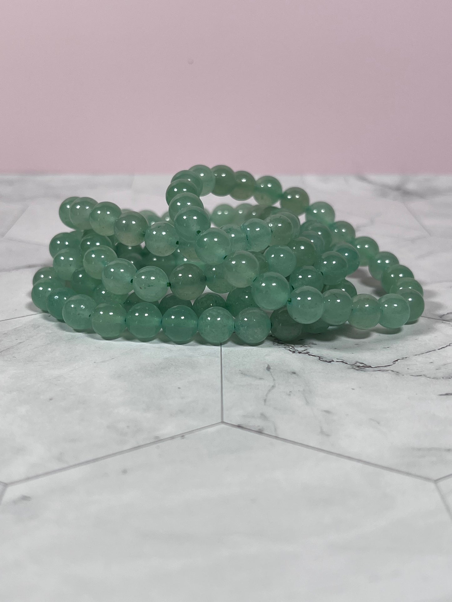 ONE (1) Stunning 8mm Green Aventurine Crystal Bracelet - Intuitively Selected