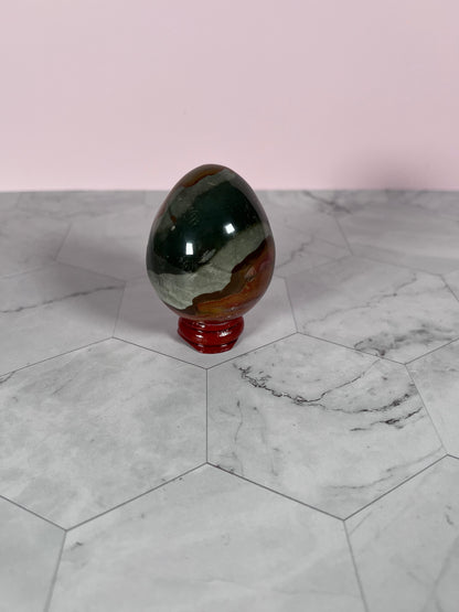 ONE (1) Stunning High Quality Polychrome Jasper Egg