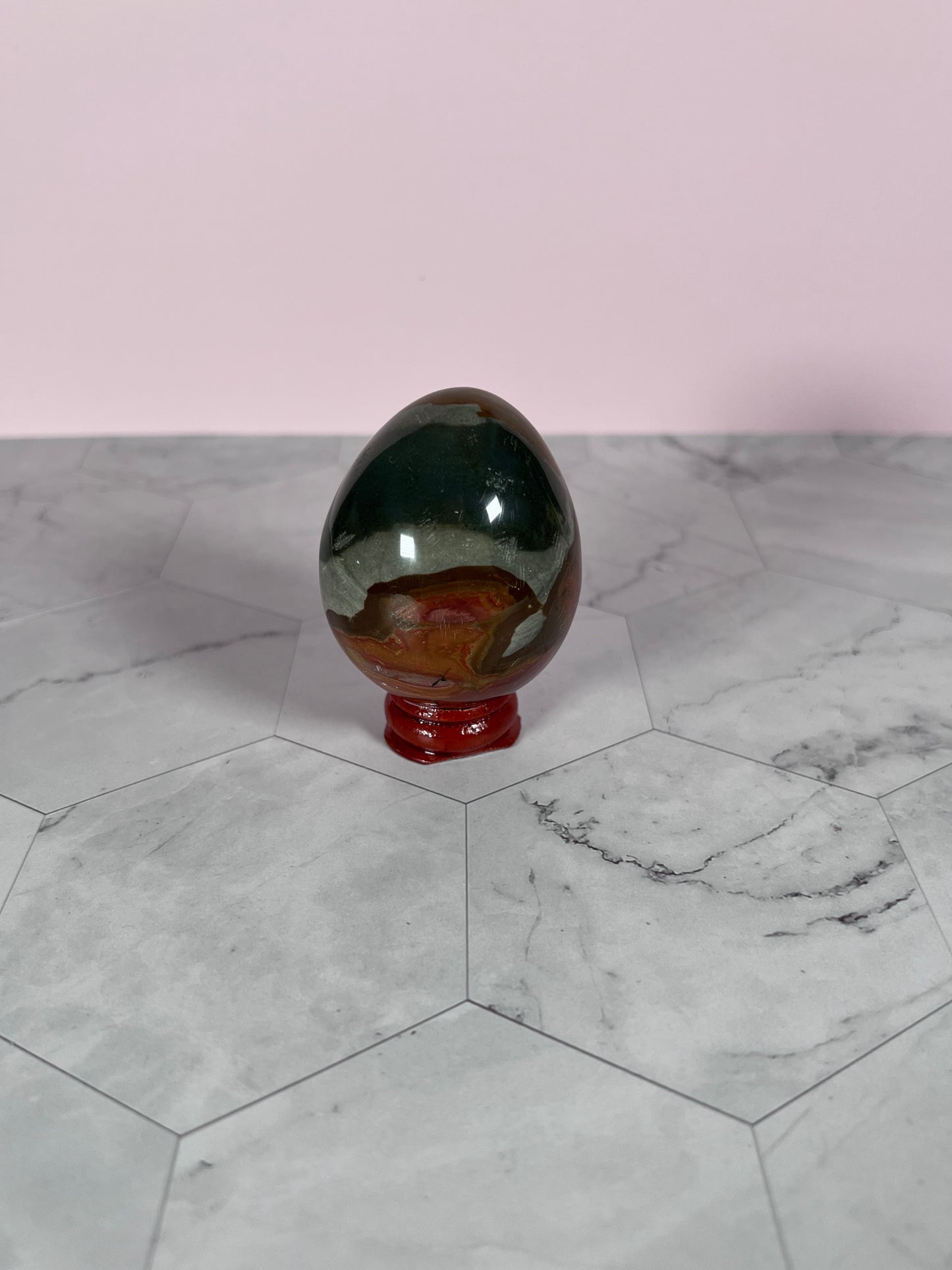 ONE (1) Stunning High Quality Polychrome Jasper Egg