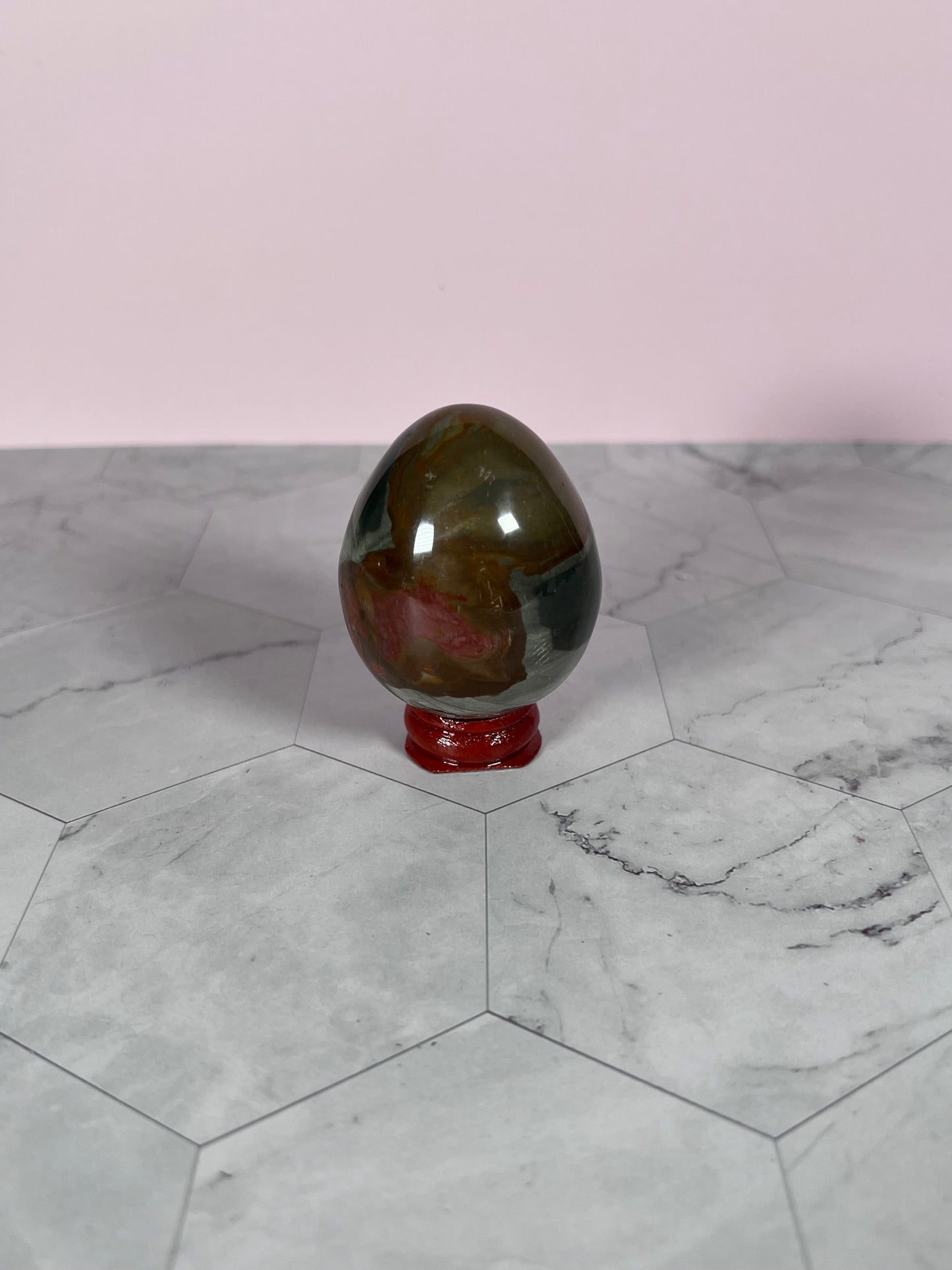 ONE (1) Stunning High Quality Polychrome Jasper Egg