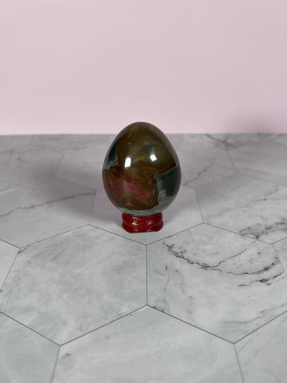 ONE (1) Stunning High Quality Polychrome Jasper Egg