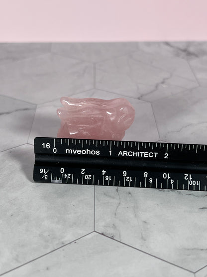 ONE (1) Stunning Rose Quartz Mini Bunny Carving - Intuitively Picked