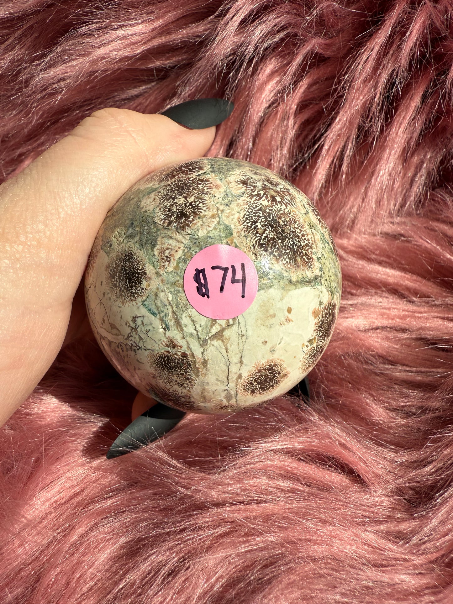 Stunning High Quality Russian Flower Agate Sphere
