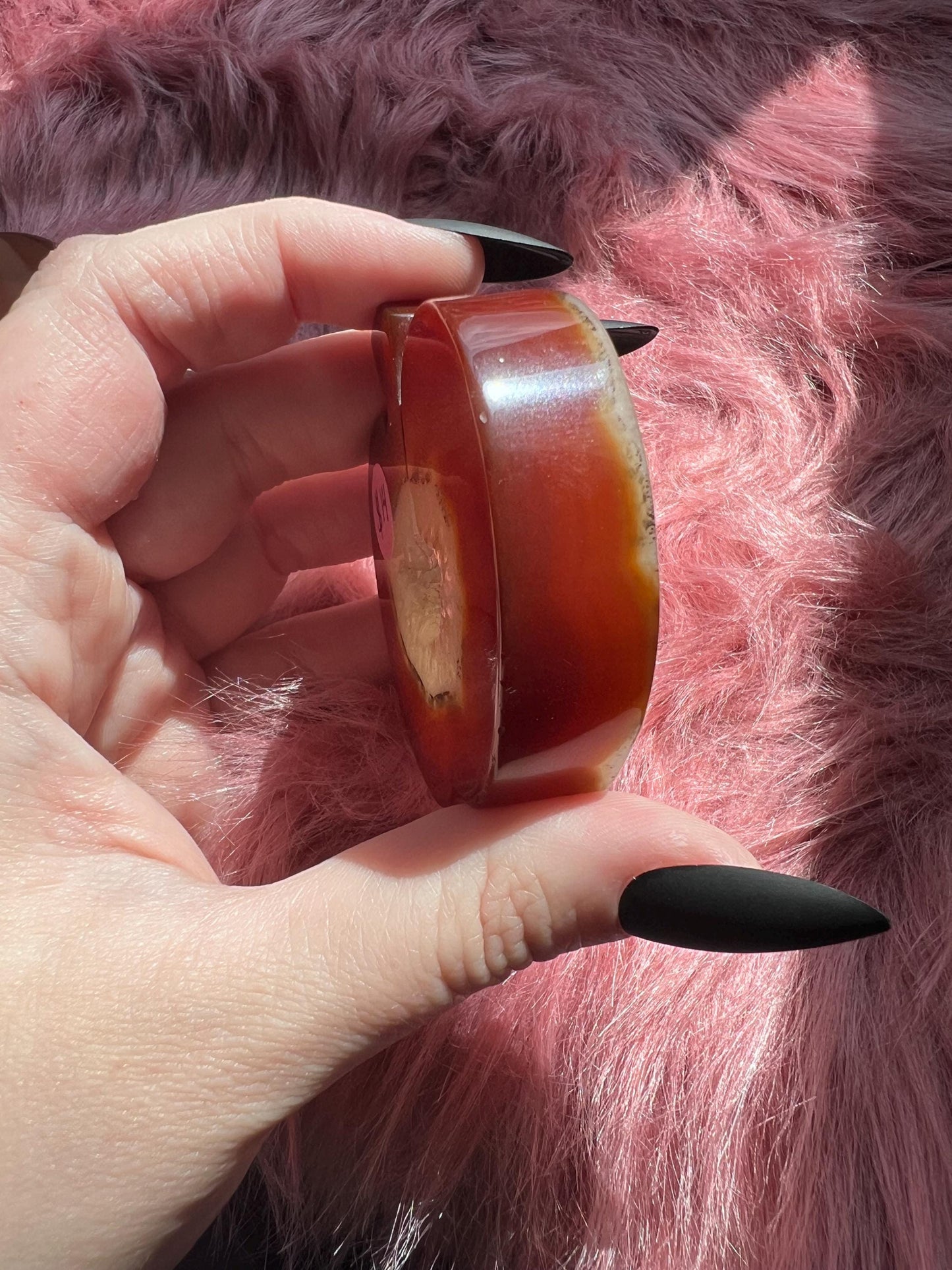 ONE (1) Stunning High Quality Carnelian Apple Carving C