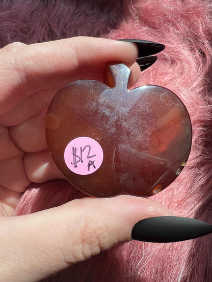 ONE (1) Stunning High Quality Carnelian Apple Carving A