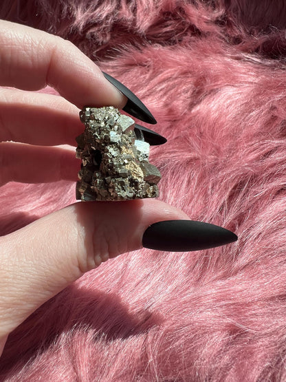 ONE (1) Stunning High Quality Pyrite Pet Rock Carving