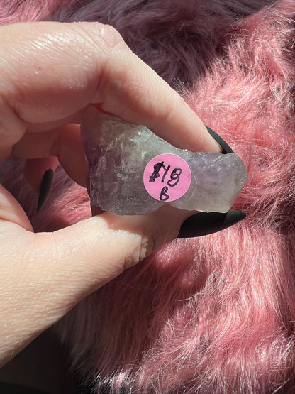 ONE (1) Stunning High Quality Amethyst Pet Rock Carving B