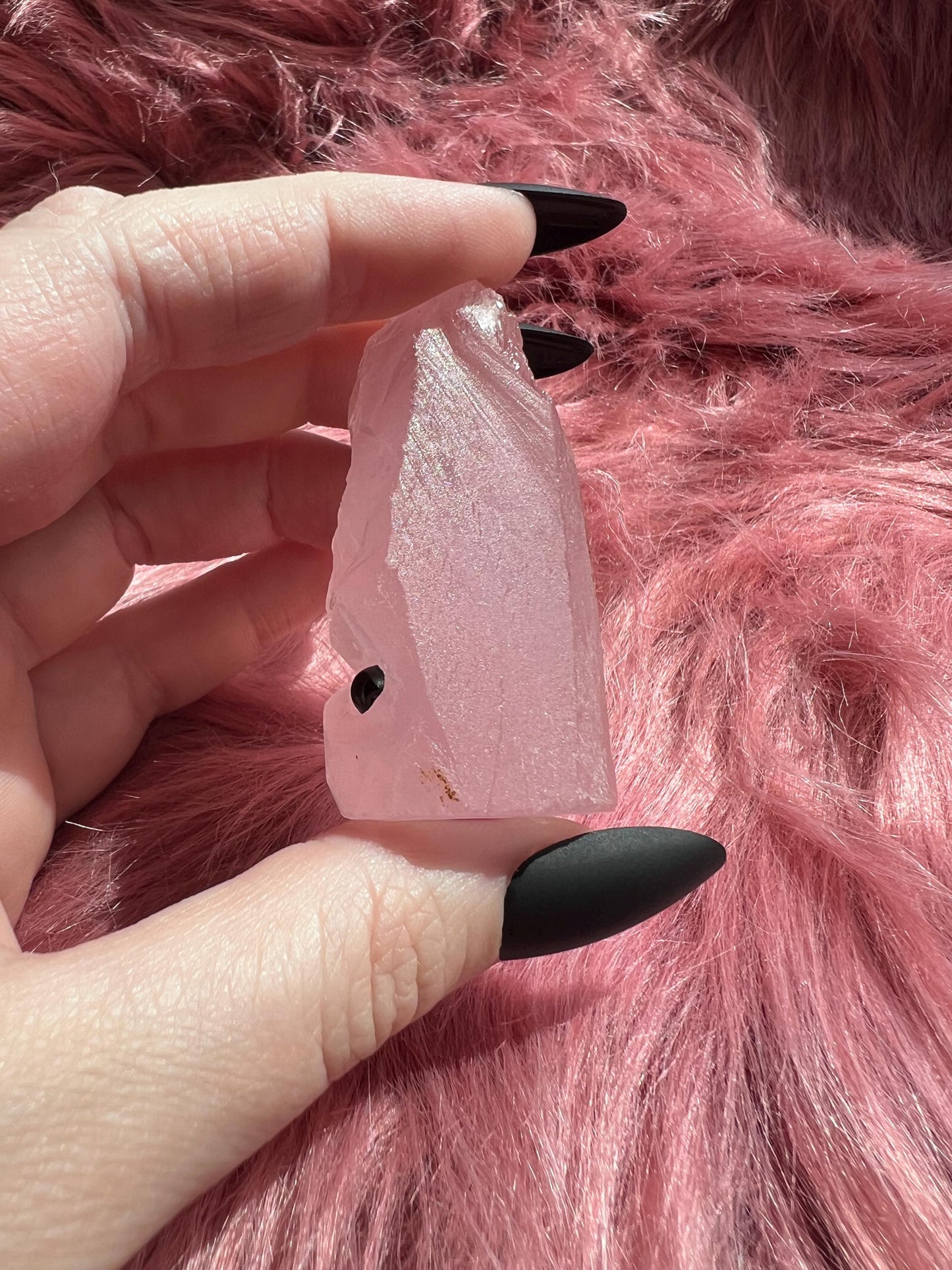 ONE (1) Stunning High Quality Rose Quartz Pet Rock Carving