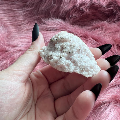 ONE (1) Stunning Pink Calcite with Pyrite Specimen