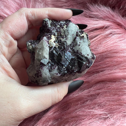 ONE (1) Stunning Fluorite with Hematite and Pyrite Specimen