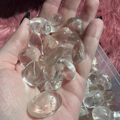 ONE (1) Stunning Clear Quartz Tumble - Intuitively Picked