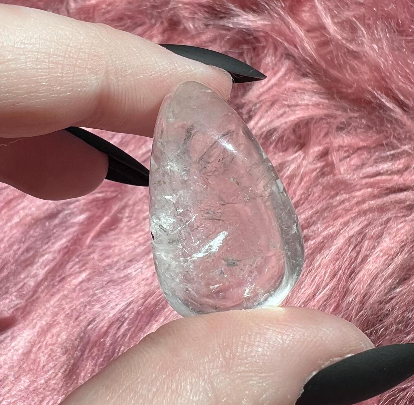 ONE (1) Stunning Clear Quartz Tumble - Intuitively Picked