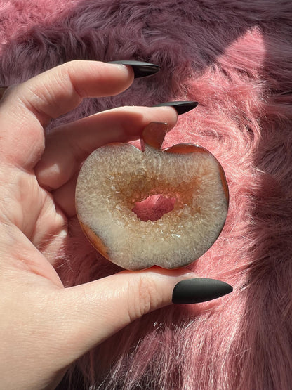 ONE (1) Stunning High Quality Carnelian Apple Carving C