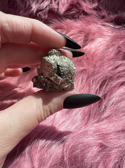 ONE (1) Stunning High Quality Pyrite Pet Rock Carving