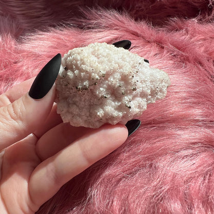 ONE (1) Stunning Pink Calcite with Pyrite Specimen