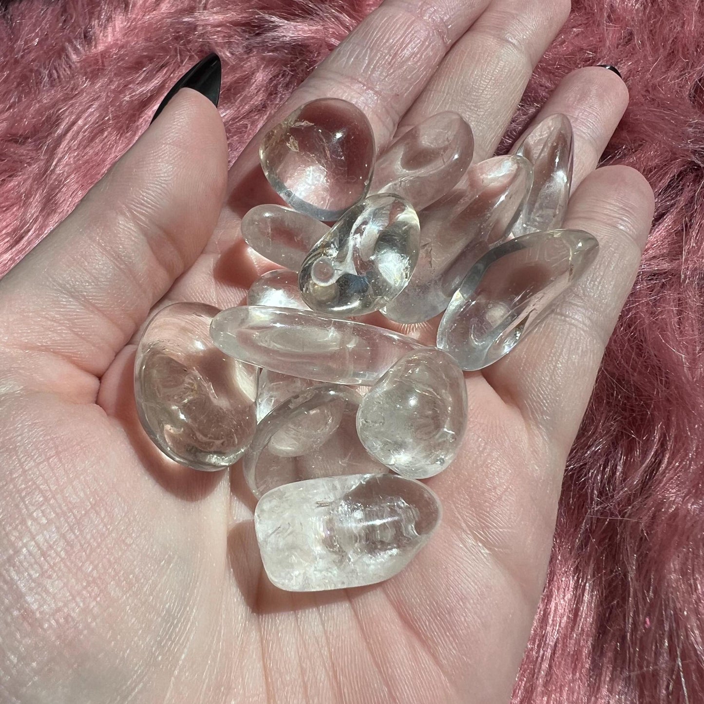 ONE (1) Stunning Clear Quartz Tumble - Intuitively Picked