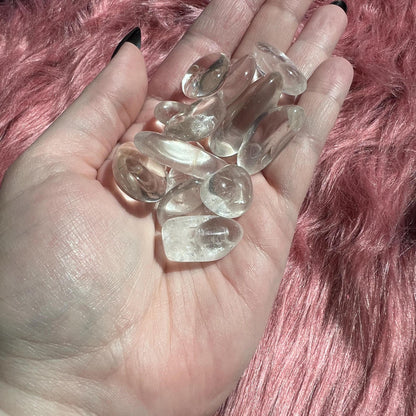 ONE (1) Stunning Clear Quartz Tumble - Intuitively Picked