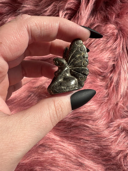 ONE (1) Stunning High Quality Small Fairy Pyrite Carving