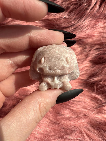 ONE (1) Stunning High Quality Small Cinnamaroll Dog Carving