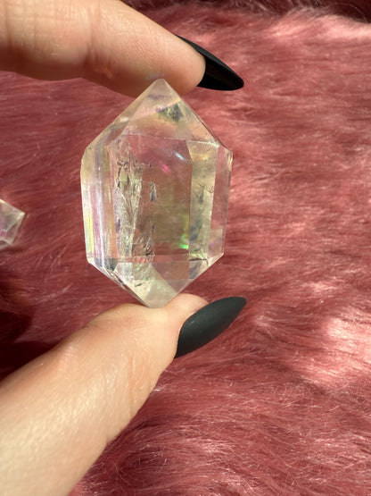 ONE (1) Stunning Aura Quartz DT (Double Terminated) Point - Intuitively Selected