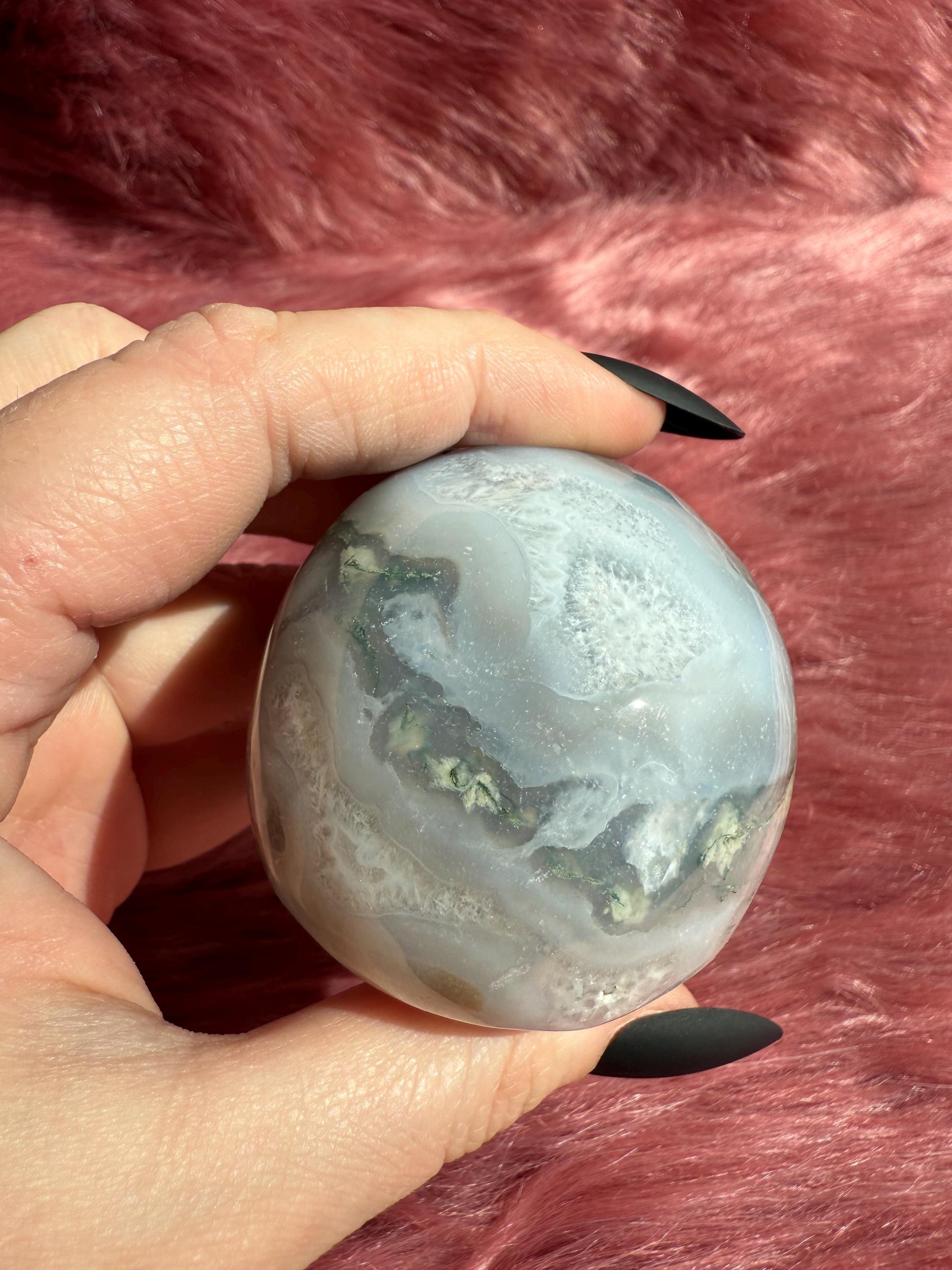 Stunning High Quality Moss Agate Skull H