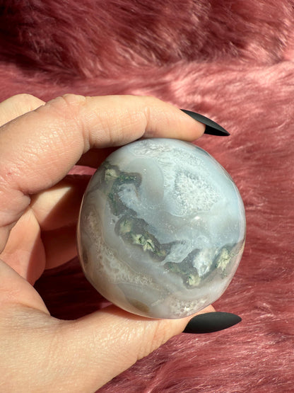 Stunning High Quality Moss Agate Skull H