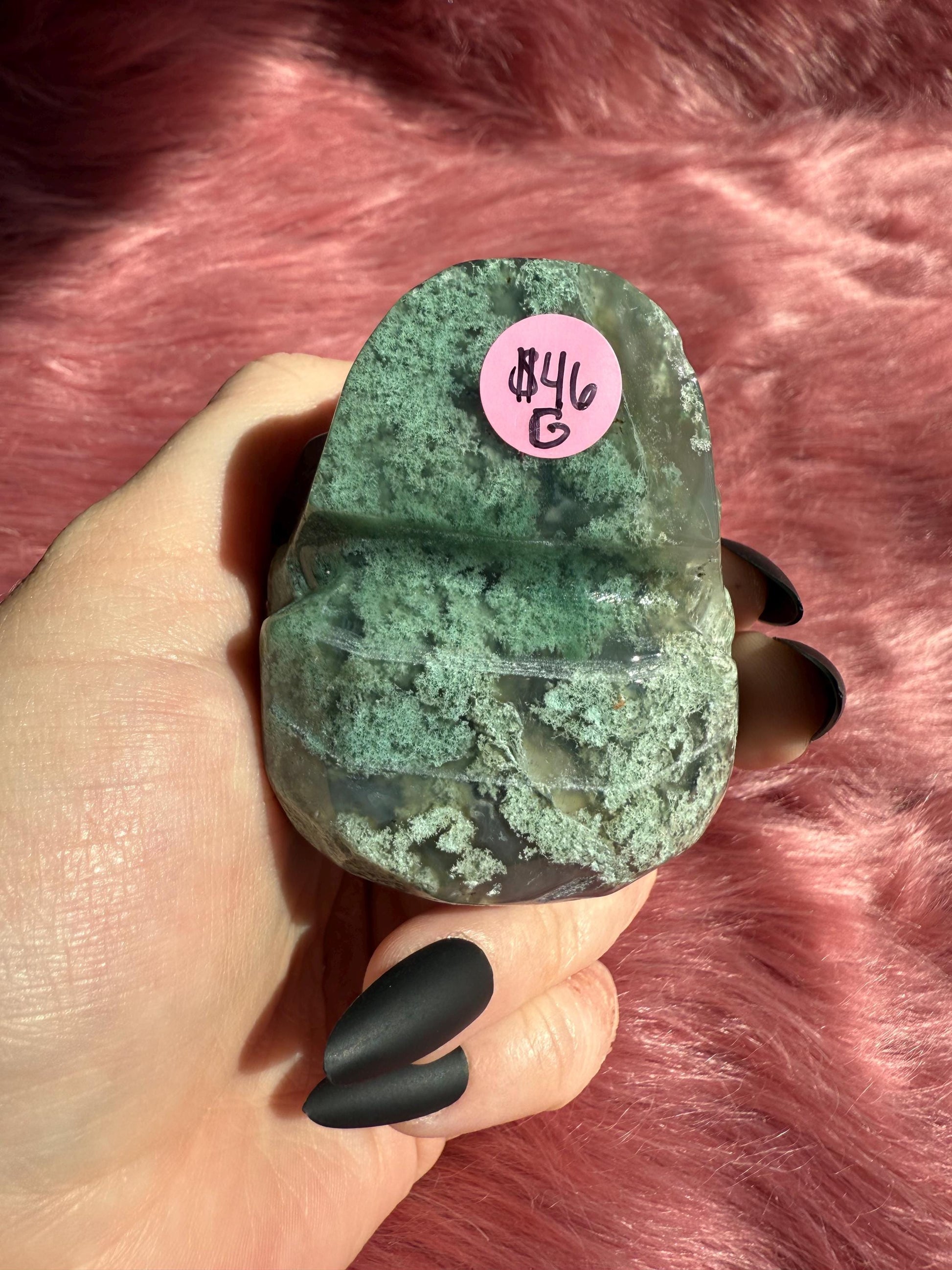 Stunning High Quality Moss Agate Skull G