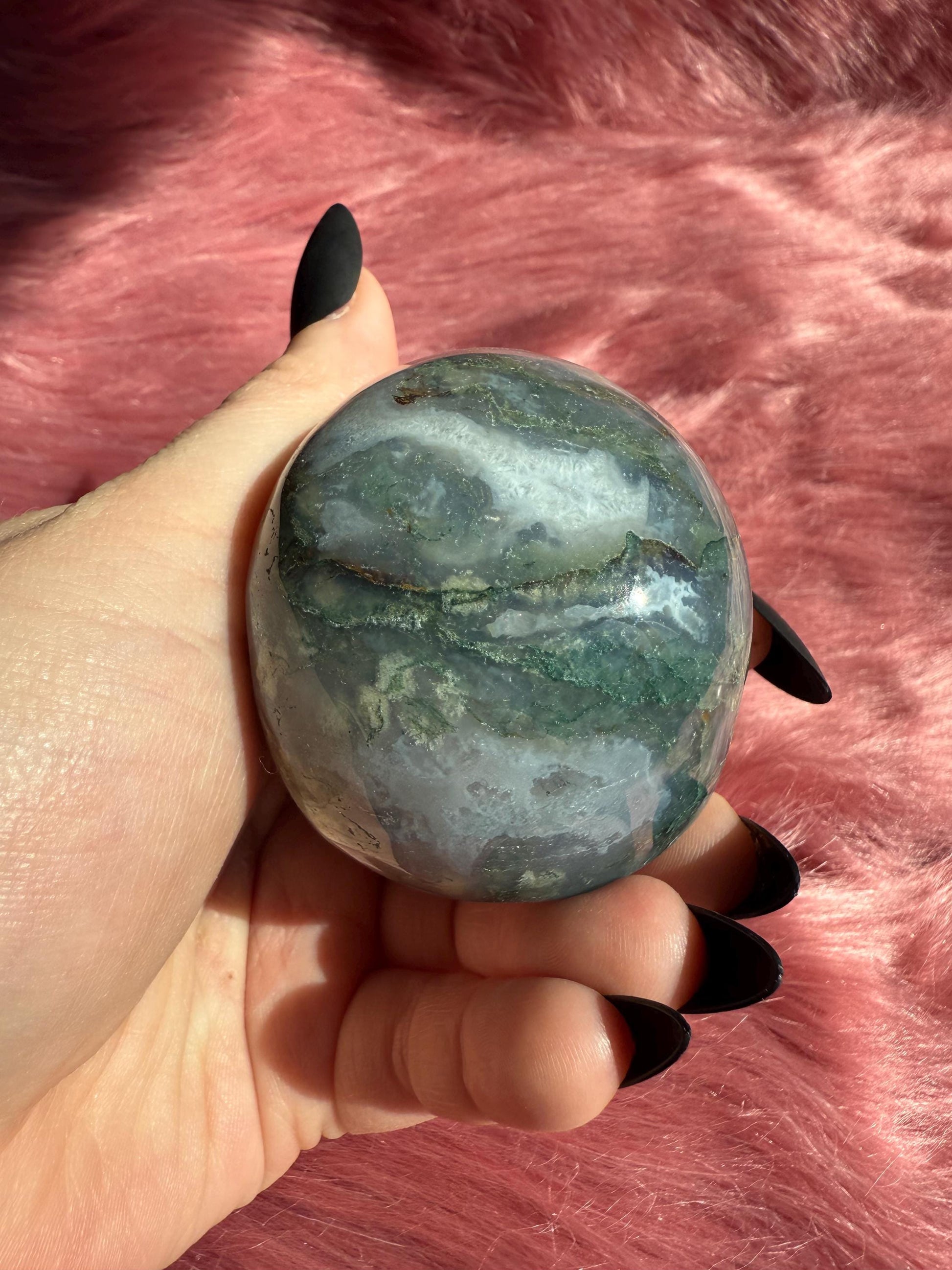 Stunning High Quality Moss Agate Skull A