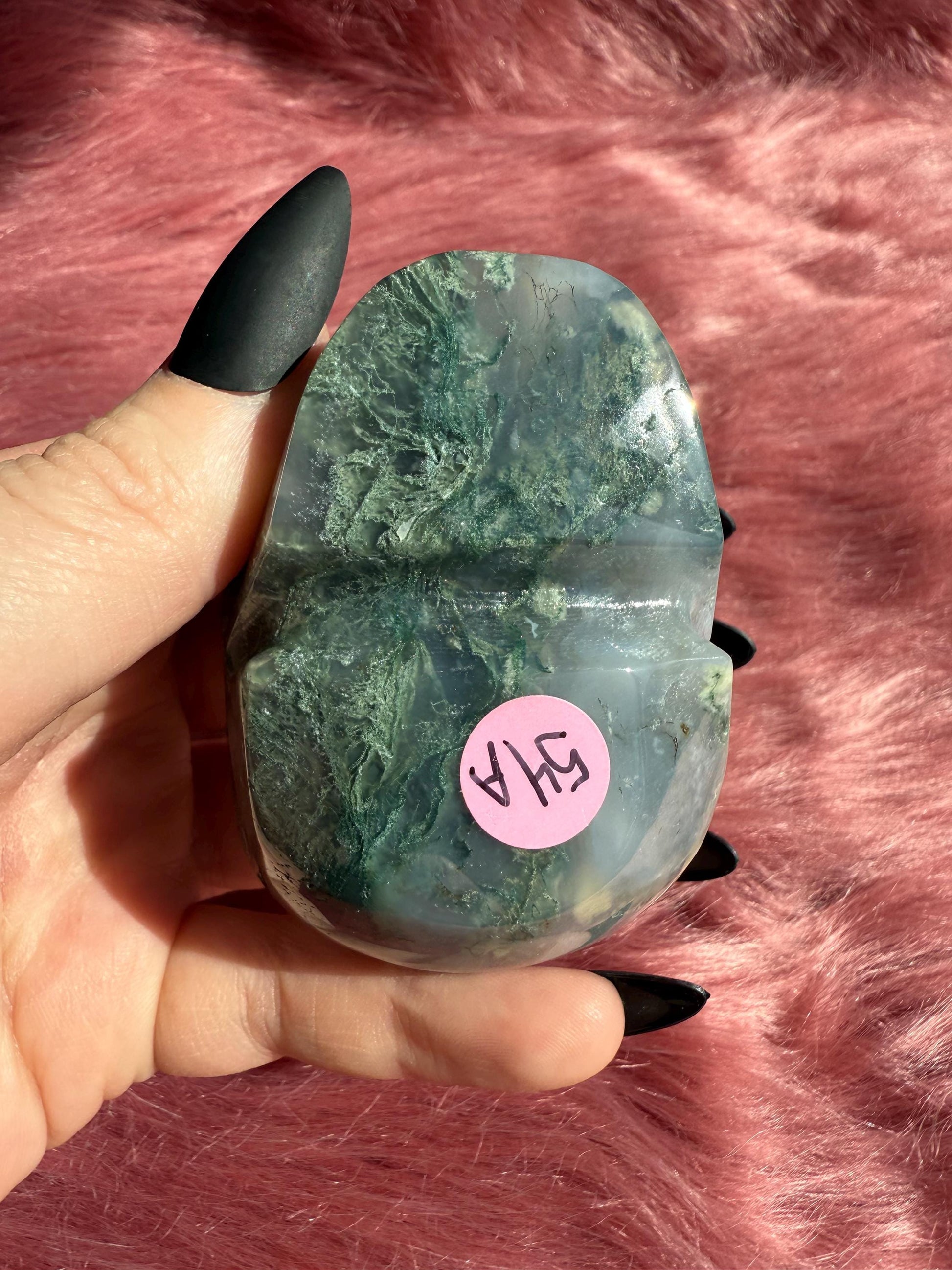 Stunning High Quality Moss Agate Skull A