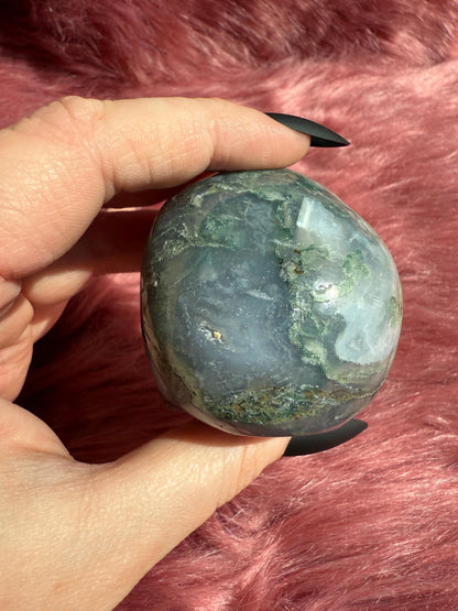 Stunning High Quality Moss Agate Skull I
