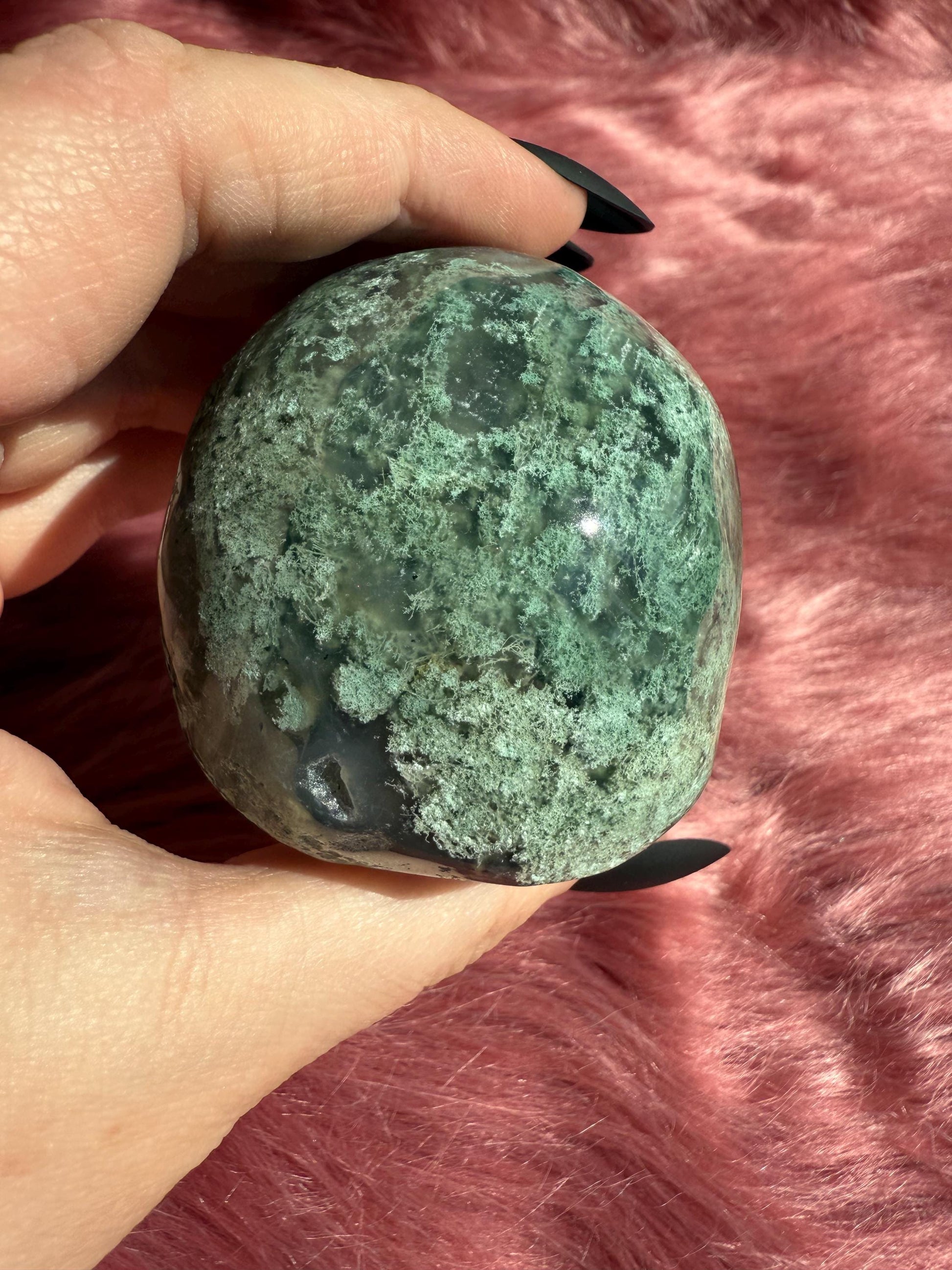 Stunning High Quality Moss Agate Skull G