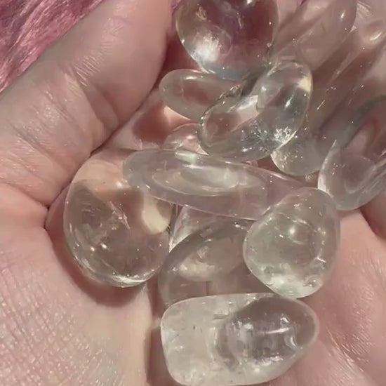 ONE (1) Stunning Clear Quartz Tumble - Intuitively Picked