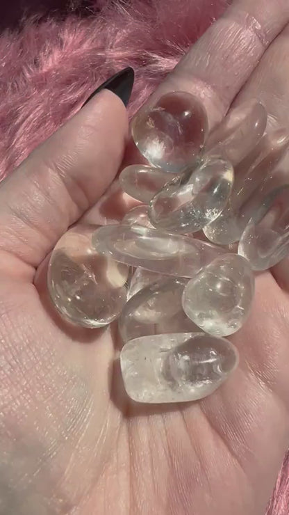 ONE (1) Stunning Clear Quartz Tumble - Intuitively Picked