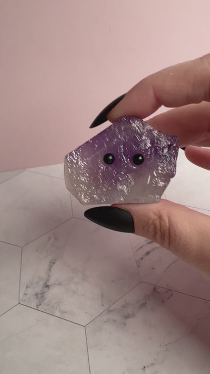 ONE (1) Stunning High Quality Amethyst Pet Rock Carving B